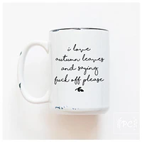I LOVE AUTUMN LEAVES - MUG - PRAIRIE CHICK PRINTS
