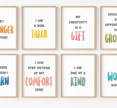 Printed Growth Mindset Mantra 8pk Set - Alberta Press and Paper