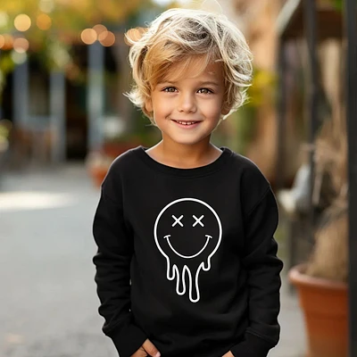 Kids Drip Smile Crewneck - Darling Designz