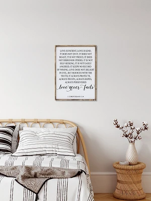 Corinthians Verse (18x24) Wooden Sign - William Rae Designs