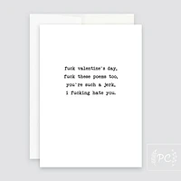 Roses Are Red I Fucking Hate You / Card - Prairie Chick Prints
