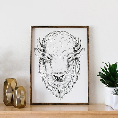 Buffalo Head (18x24) Wooden Sign - William Rae Designs