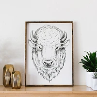 Buffalo Head (18x24) Wooden Sign - William Rae Designs