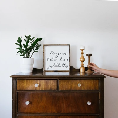 Love Grows Best In Houses Just Like This (13x13) Wooden Sign - William Rae Designs