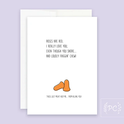 Roses Are Red Loudly Frickin' Chew / Card - Prairie Chick Prints