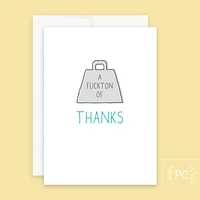 A Fuckton Of Thanks Card - Prairie Chick Prints