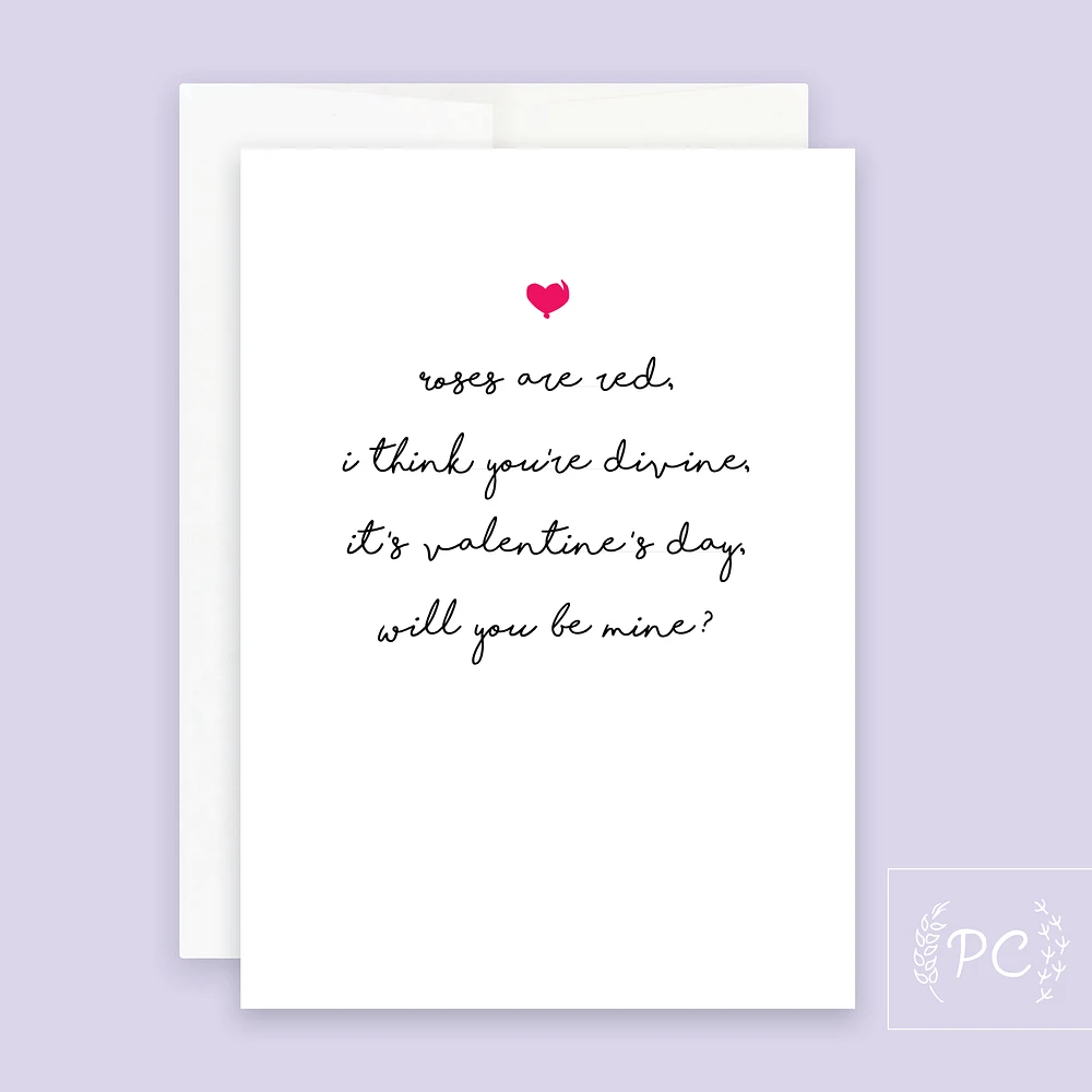 Will You Be Mine? Card - Prairie Chick Prints