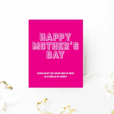 Mother's Day Folded Paper Card - Morse Code Love Prints