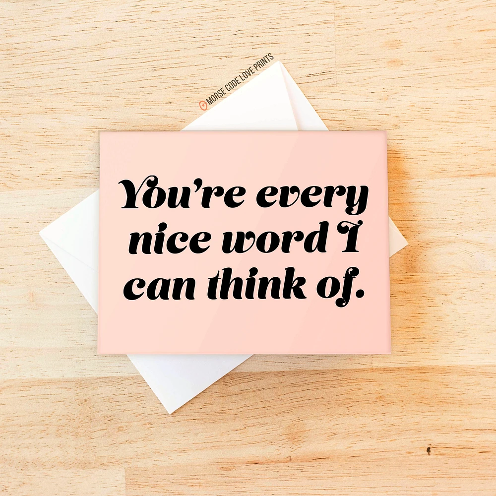 Nice Card - Morse Code Love Prints