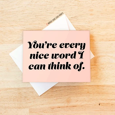 Nice Card - Morse Code Love Prints