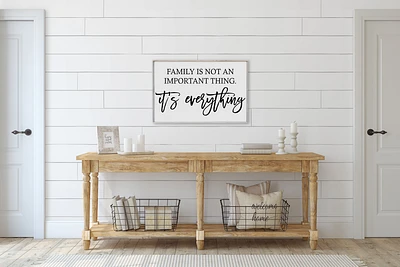 Family Is Not An Important Thing It's Everything (24x36) Wooden Sign - William Rae Designs