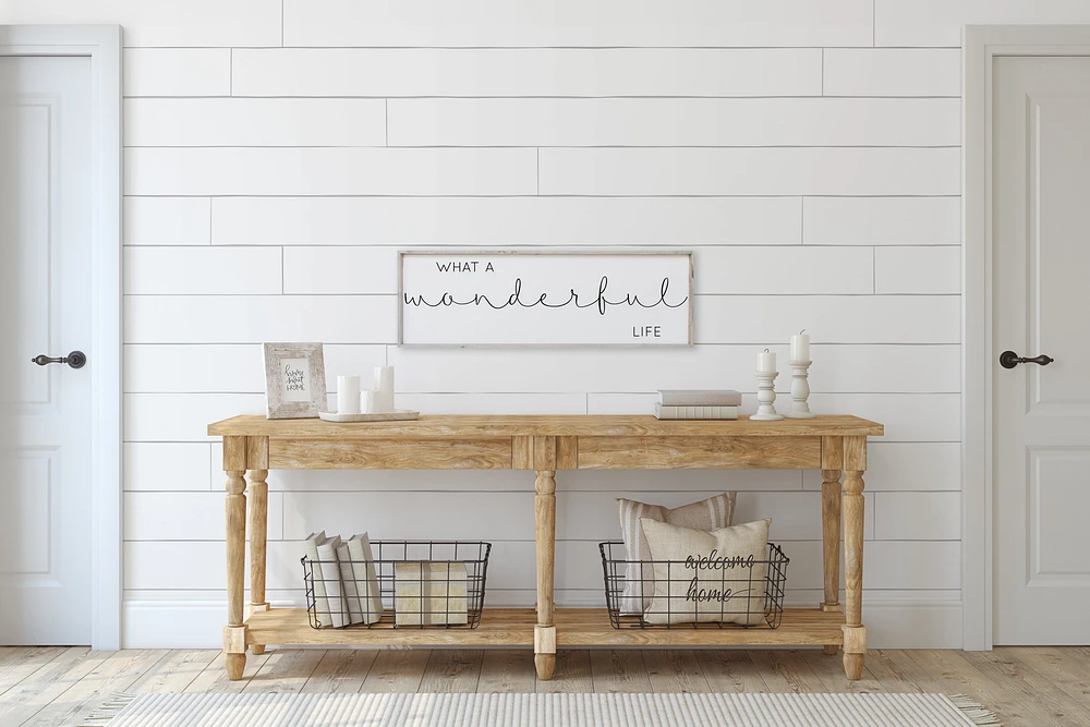 What A Wonderful Life (12x36) Wooden Sign - William Rae Designs