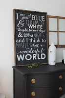 What A Wonderful World (24x36) Wooden Sign - William Rae Designs