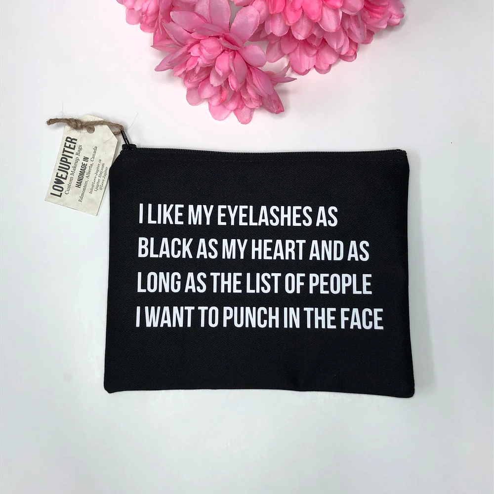 I Like My Eyelashes Make Up Bag - Love Jupiter