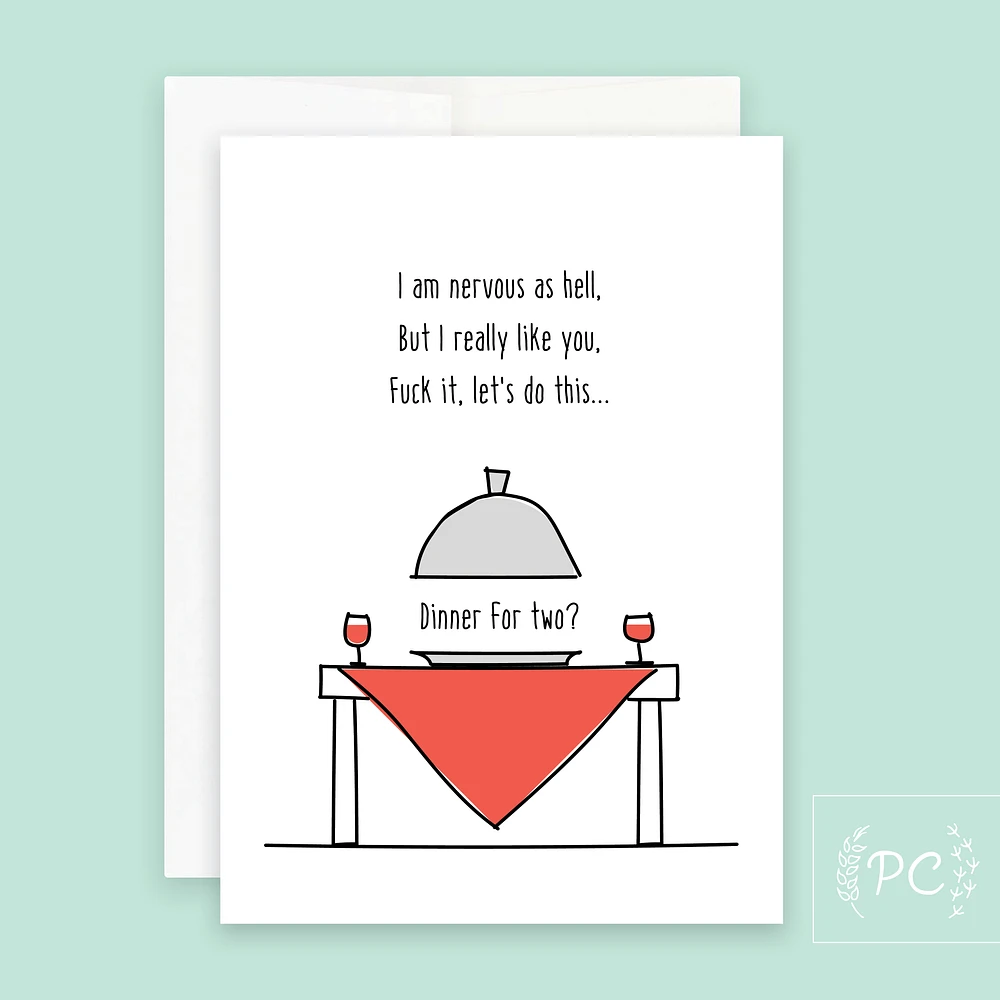Dinner For Two? Card- Prairie Chick Prints