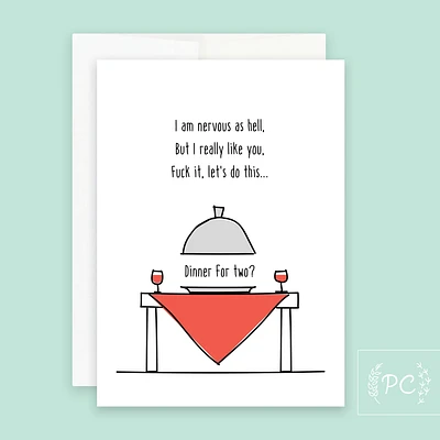 Dinner For Two? Card- Prairie Chick Prints