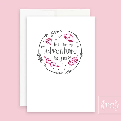 Let The Adventure Begin Card - Prairie Chick Prints