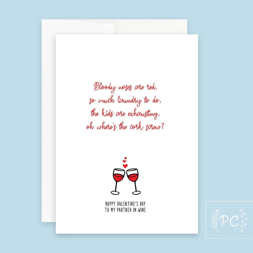 Partner in Wine Card- Prairie Chick Prints