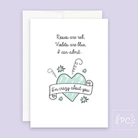 I'm Crazy About You Card- Prairie Chick Prints