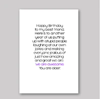 Best Friend Birthday Card - What She Said Creatives