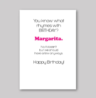 Birthday Margarita Card - What She Said Creatives
