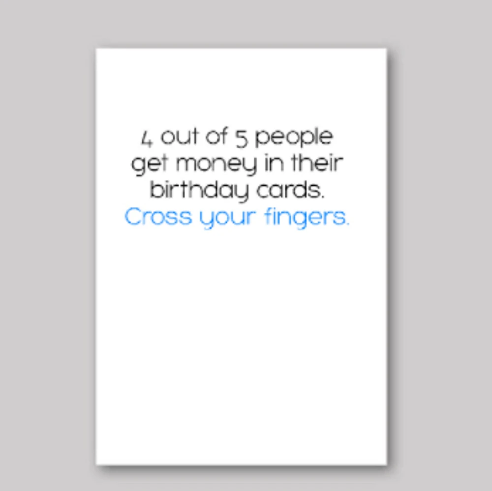 Birthday Money Card - What She Said Creatives