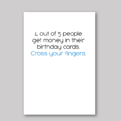 Birthday Money Card - What She Said Creatives