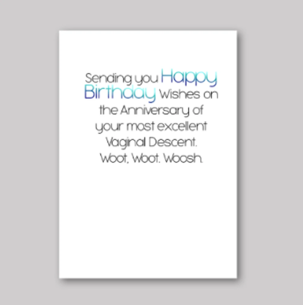 Birthday Woosh Card - What She Said Creatives