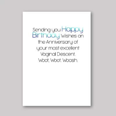 Birthday Woosh Card - What She Said Creatives