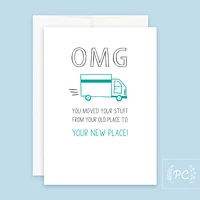 Omg New Place Card - Prairie Chick Prints