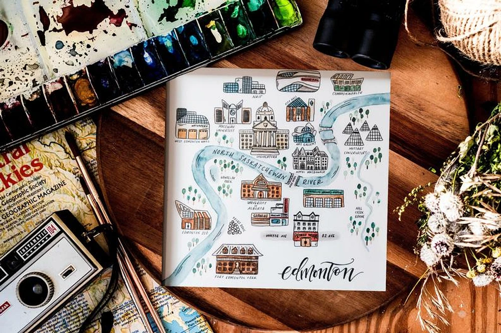 Edmonton City Map (Print) - Clara Cecilia Design