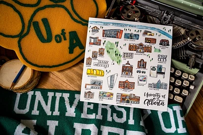 Edmonton University Map (Print) - Clara Cecilia Design