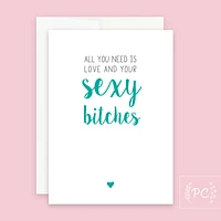 Sexy Bitches Card - Prairie Chick Prints