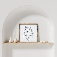 Home Is Where My Cat Is (13x13) Wooden Sign - William Rae Designs