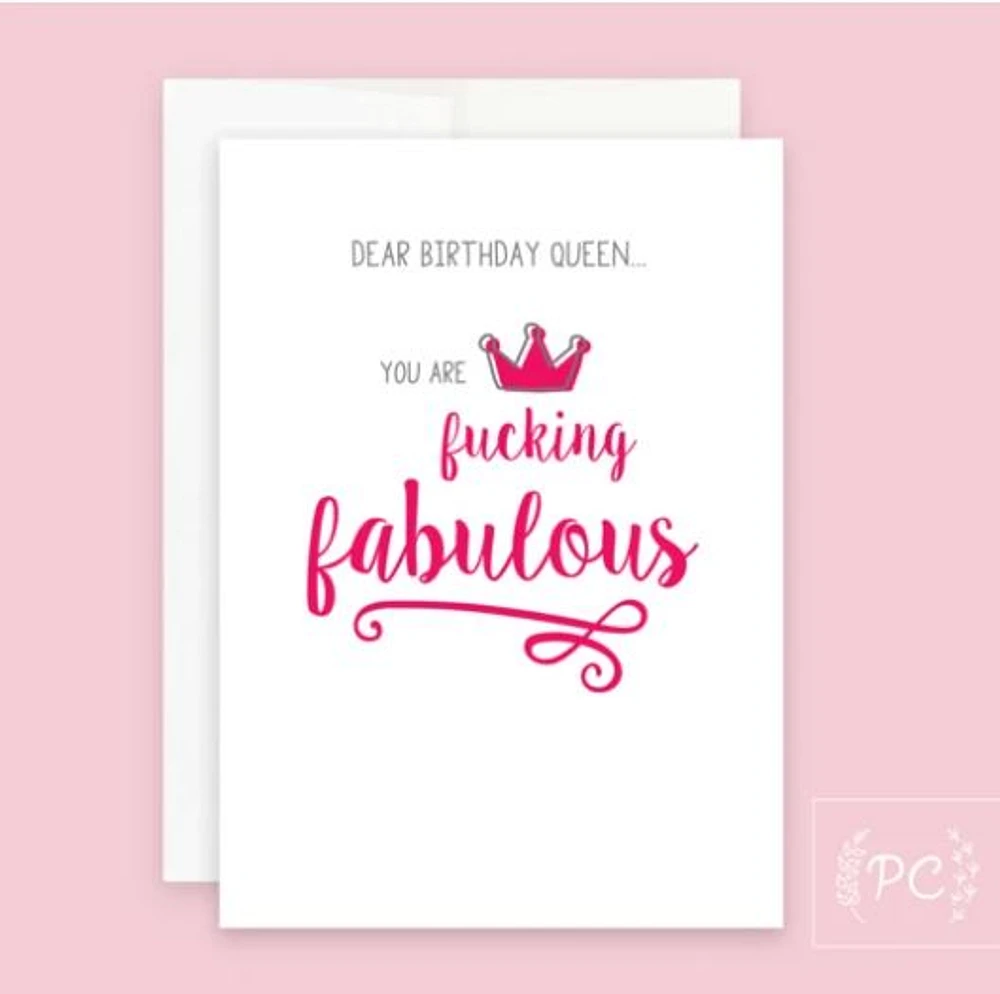 Dear Birthday Queen Card - Prairie Chick Prints