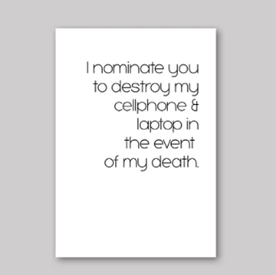 Destroy My Cellphone Card - What She Said Creatives