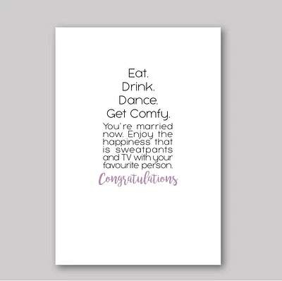 Eat Drink Dance Card - What She Said Creatives