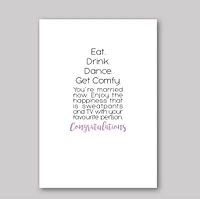 Eat Drink Dance Card - What She Said Creatives