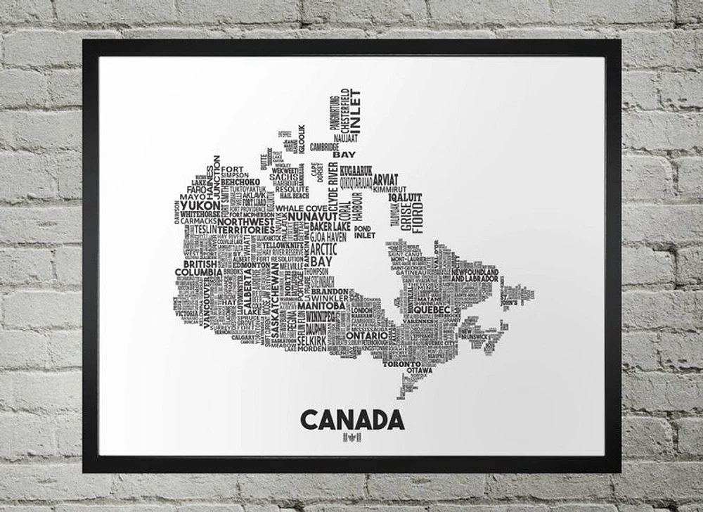 Canada Map - Damon D Chan Map Designs