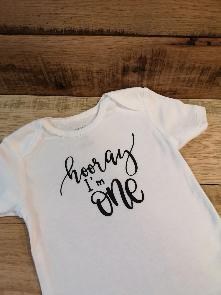 Hooray I'm One Onesie - All Decked Out Events