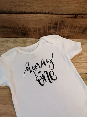 Hooray I'm One Onesie - All Decked Out Events