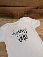 Hooray I'm One Onesie - All Decked Out Events