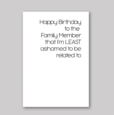 Family Member Card - What She Said Creatives