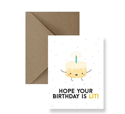 Hope Your Birthday Is Lit Card - IM Paper
