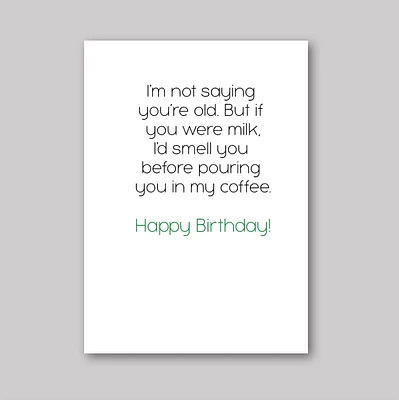 Spoiled Milk Card - What She Said Creatives