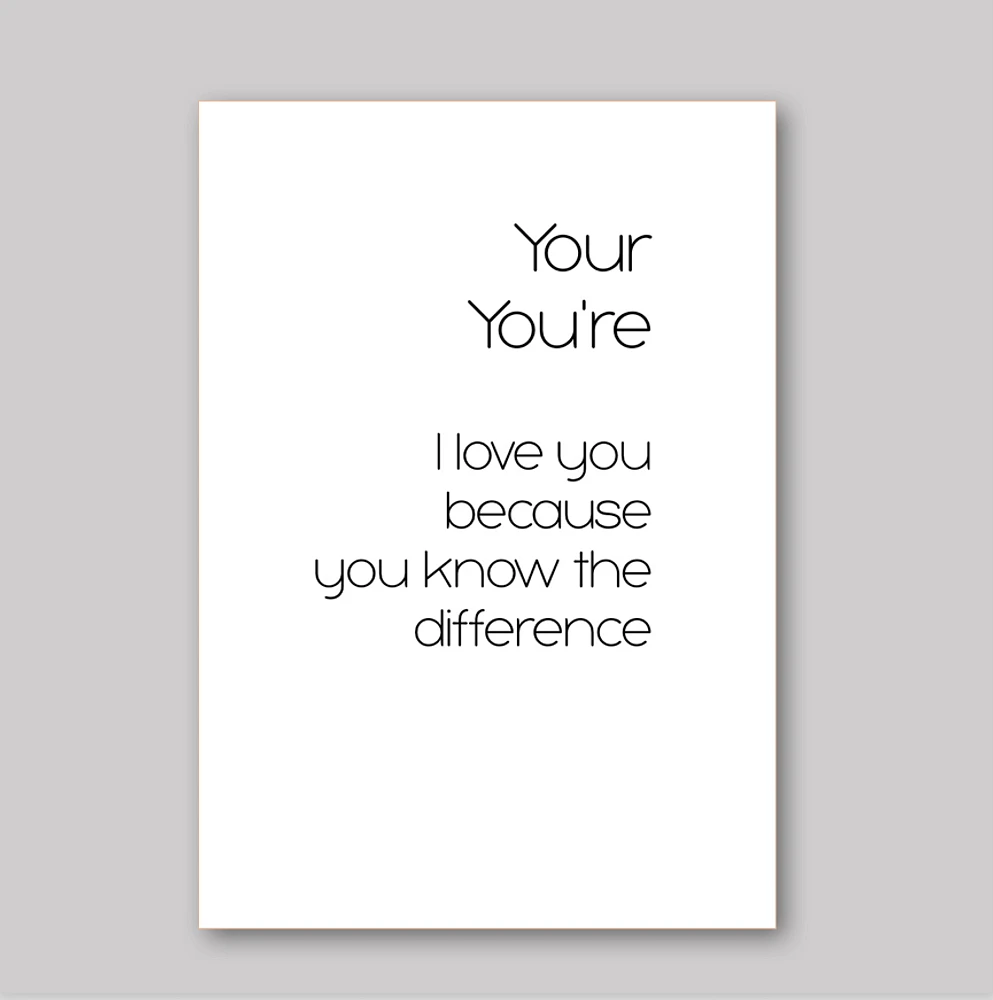 Grammar Love Card - What She Said Creatives