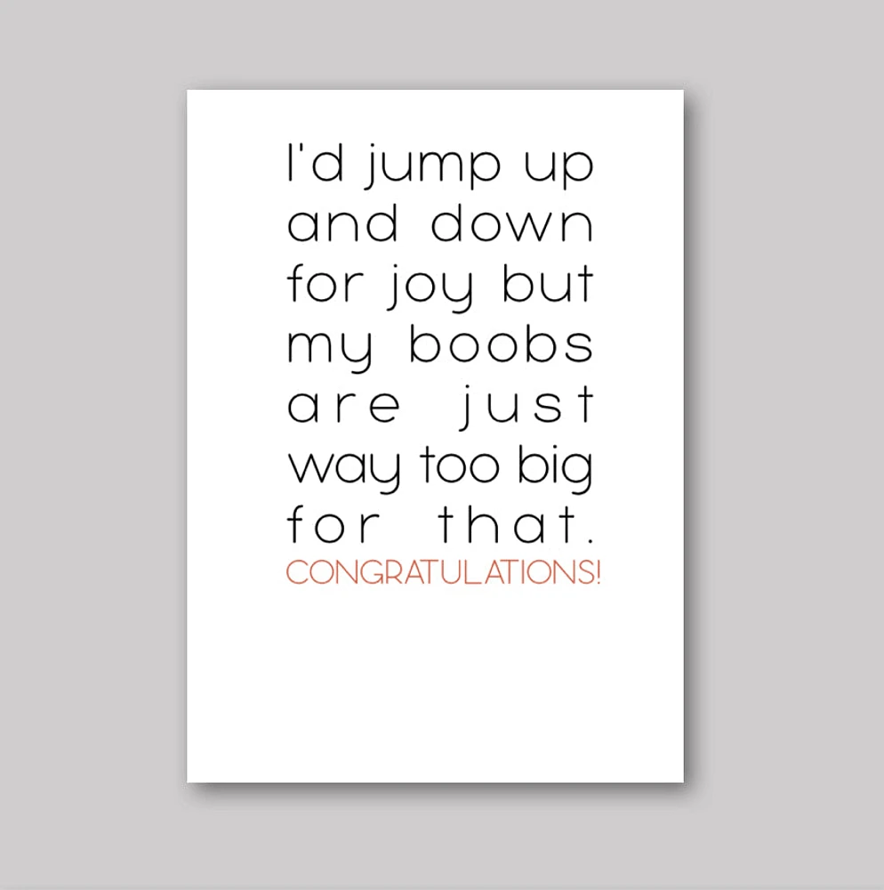 Jump Up And Down Card - What She Said Creatives