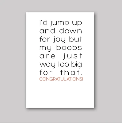 Jump Up And Down Card - What She Said Creatives