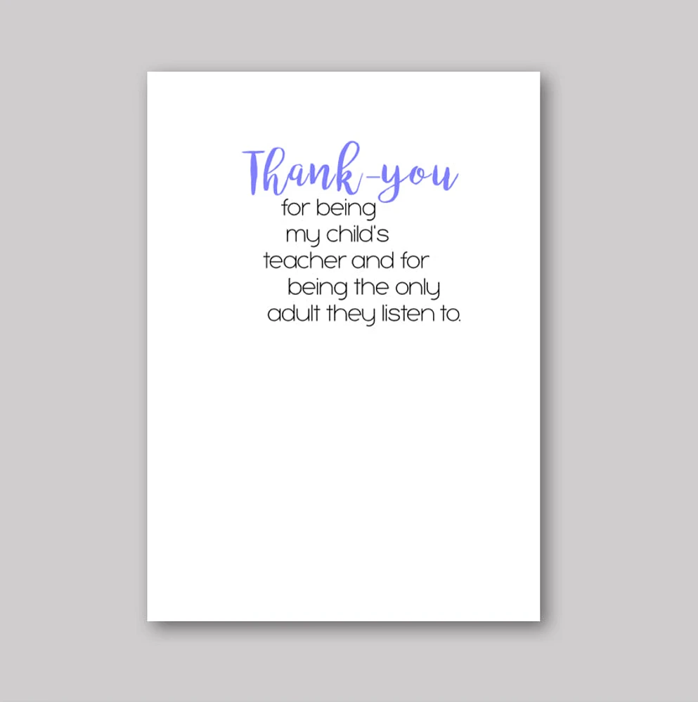 Thank Teacher Card - What She Said Creatives