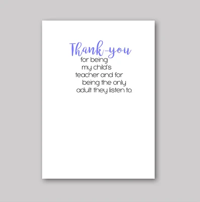 Thank Teacher Card - What She Said Creatives